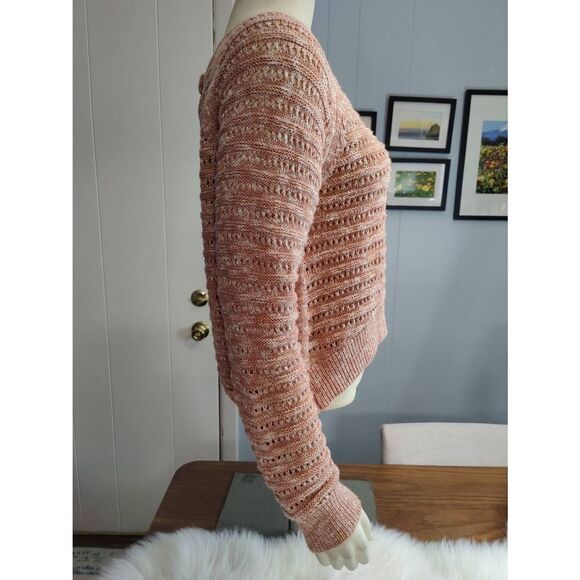 Moth crocheted cropped sweater with buttons down the back - Picture 2 of 5